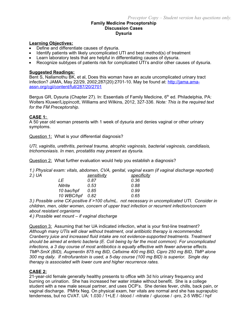 Ambulatory Practice Module 050:666