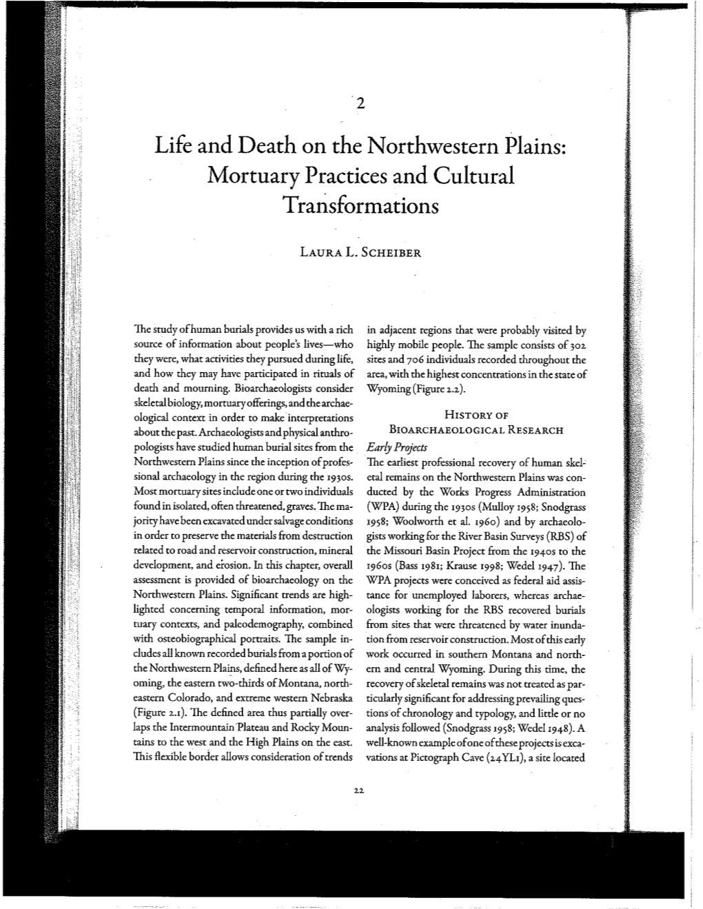 Life and Death on the Northwestern Plains: Mortuary Practices and Cultural Transformations