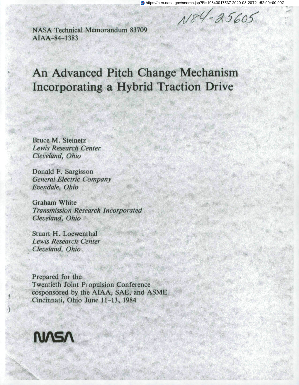 An Advanced Pitch Change Mechanism Incorporating a Hybrid Traction Drive