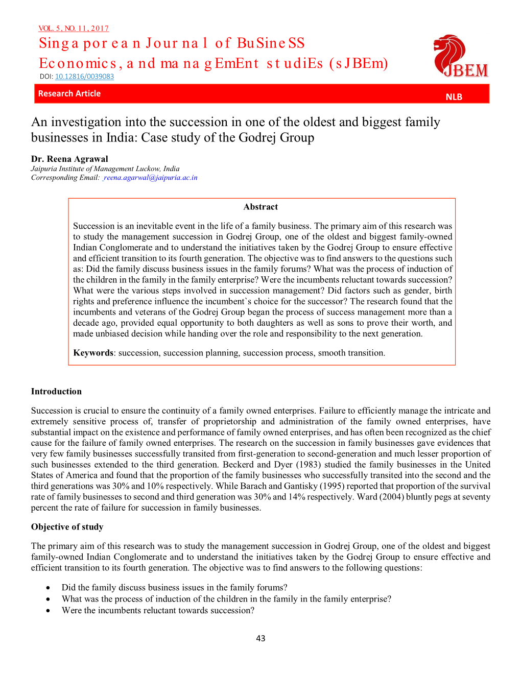 Sjbem) DOI: 10.12816/0039083