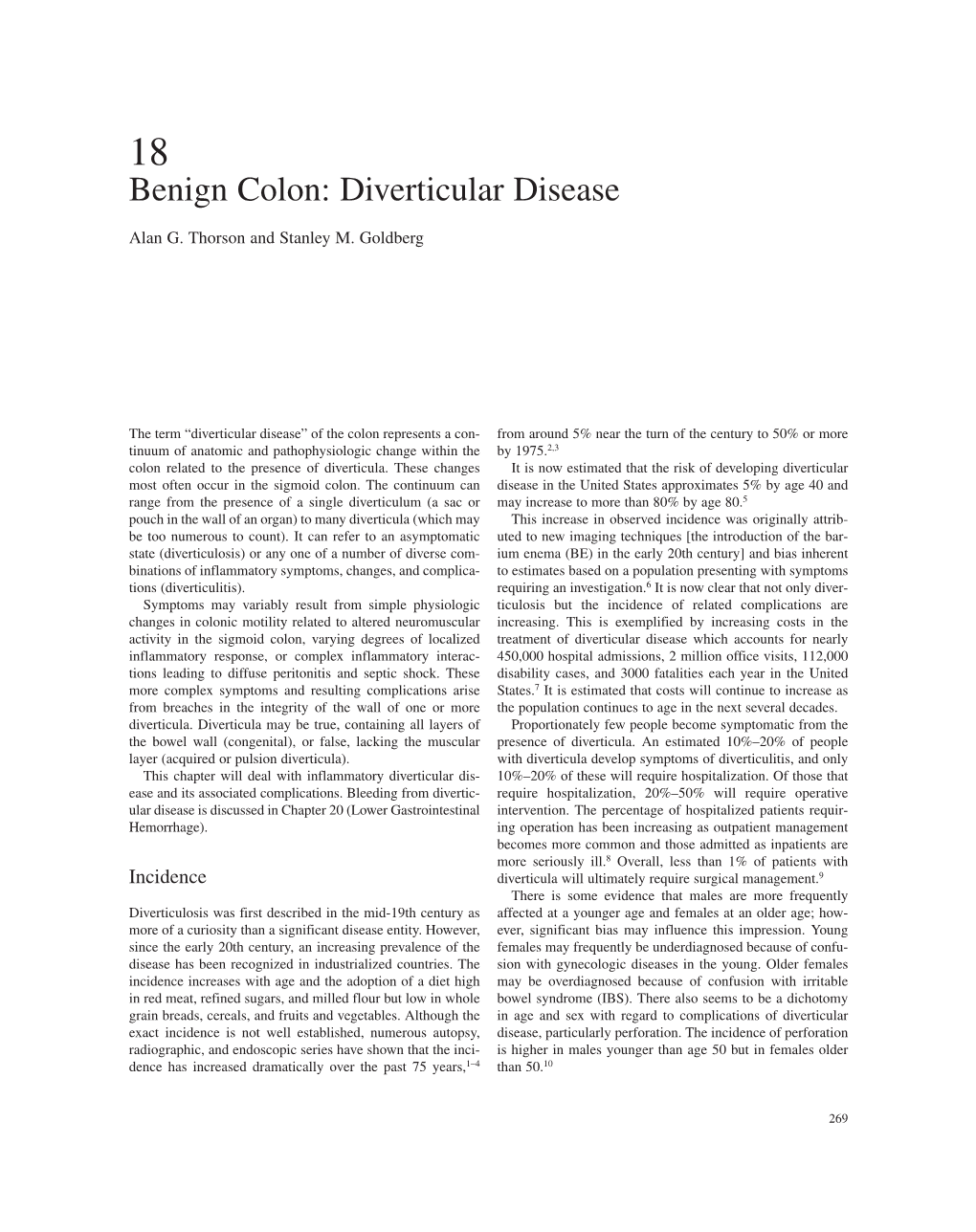Benign Colon: Diverticular Disease