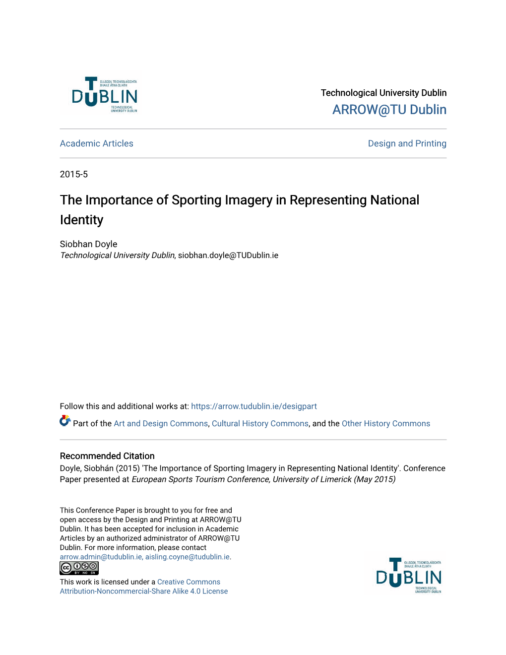 The Importance of Sporting Imagery in Representing National Identity