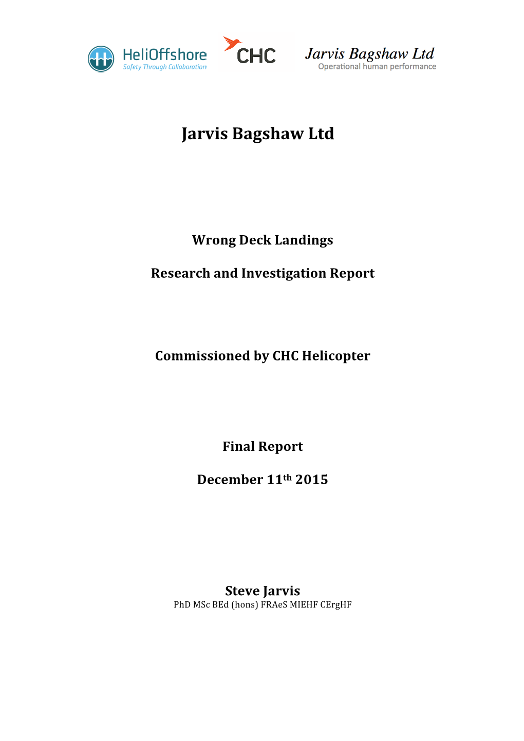 To Read the Final Wrong Deck Landings Report