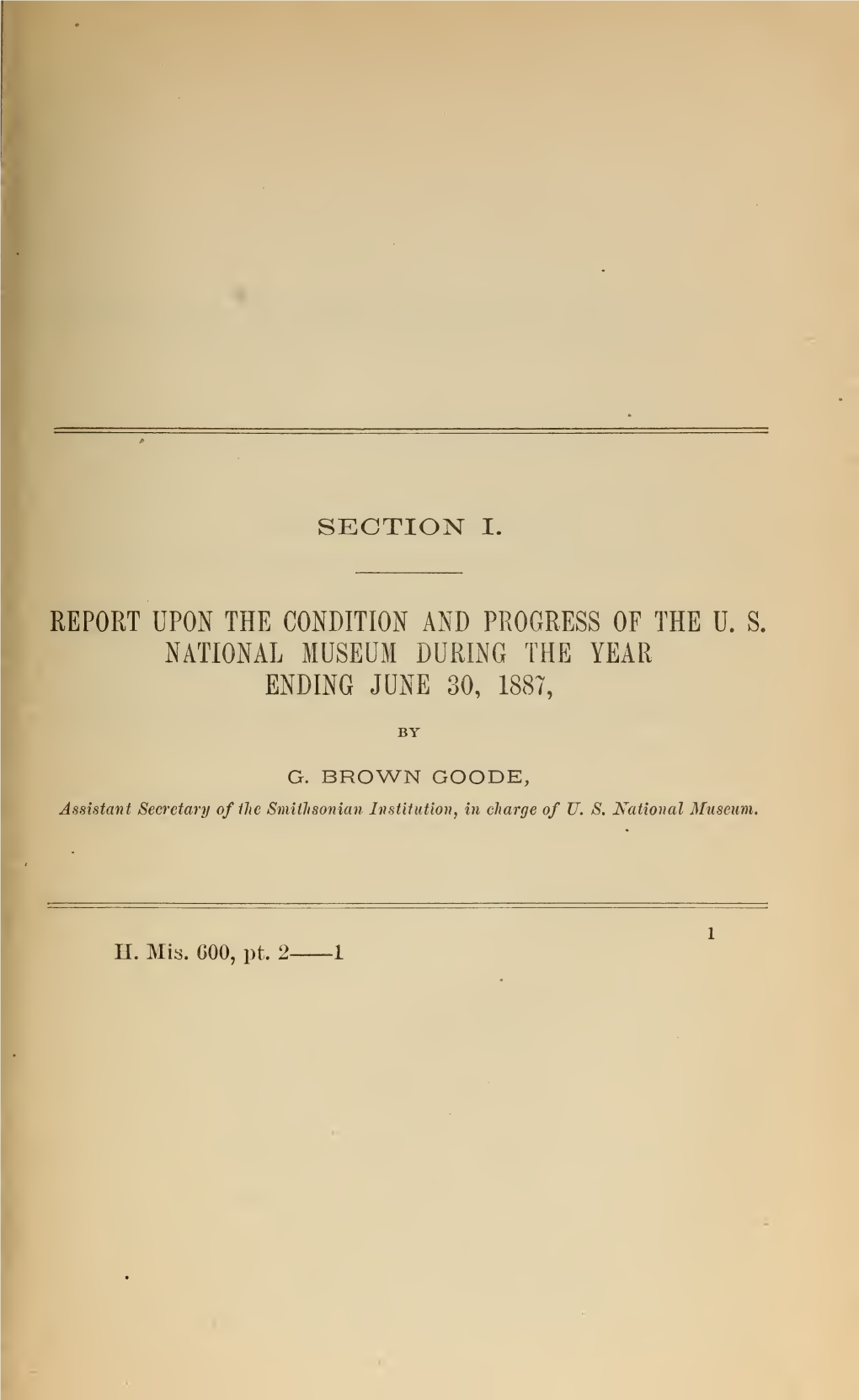 Report of the United States National Museum