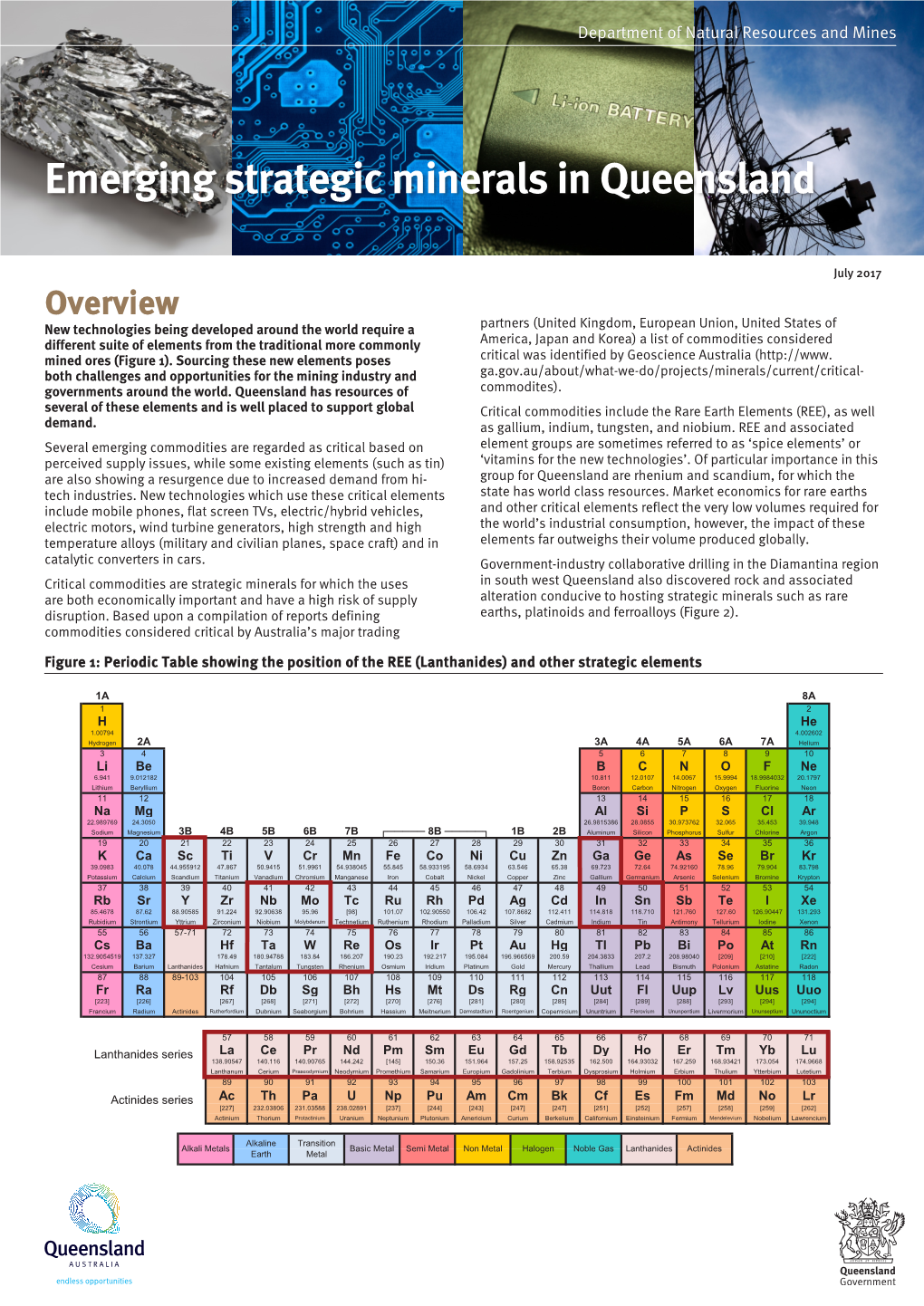 Emerging Strategic Minerals in Queensland