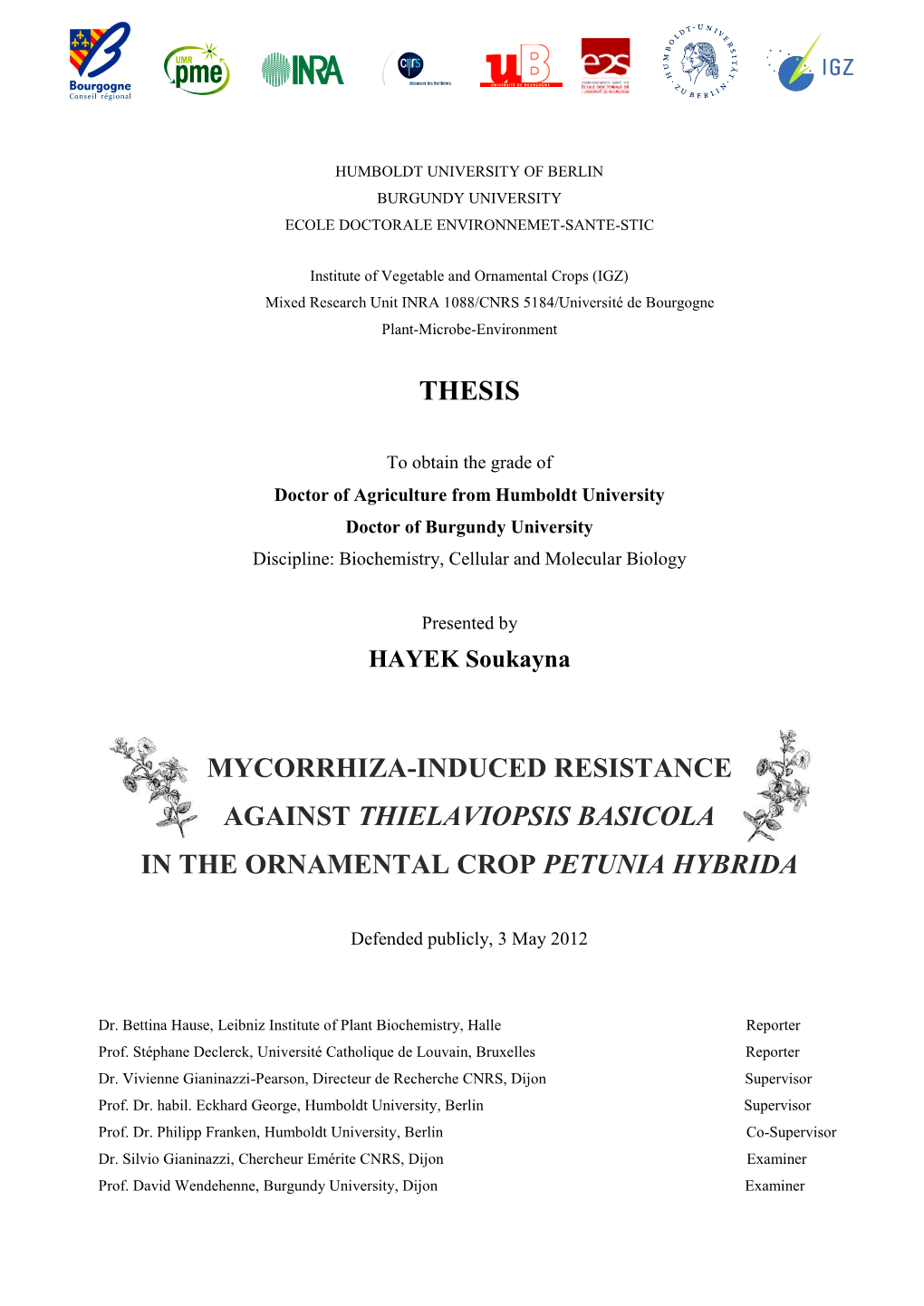 Thesis Mycorrhiza-Induced Resistance Against