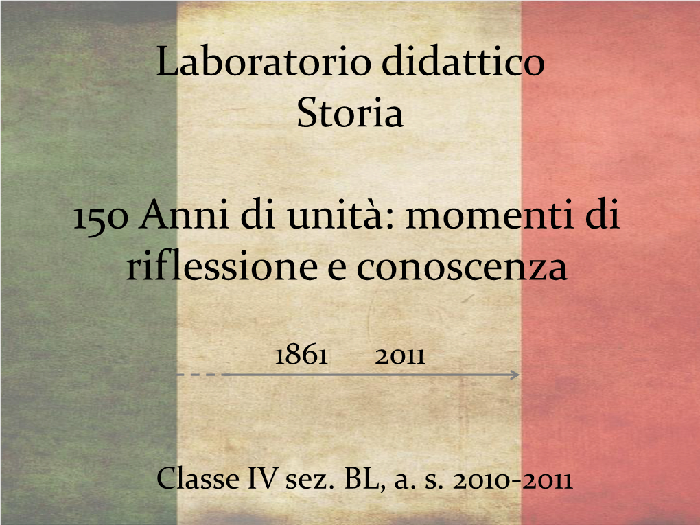 Laboratorio Didattico Storia