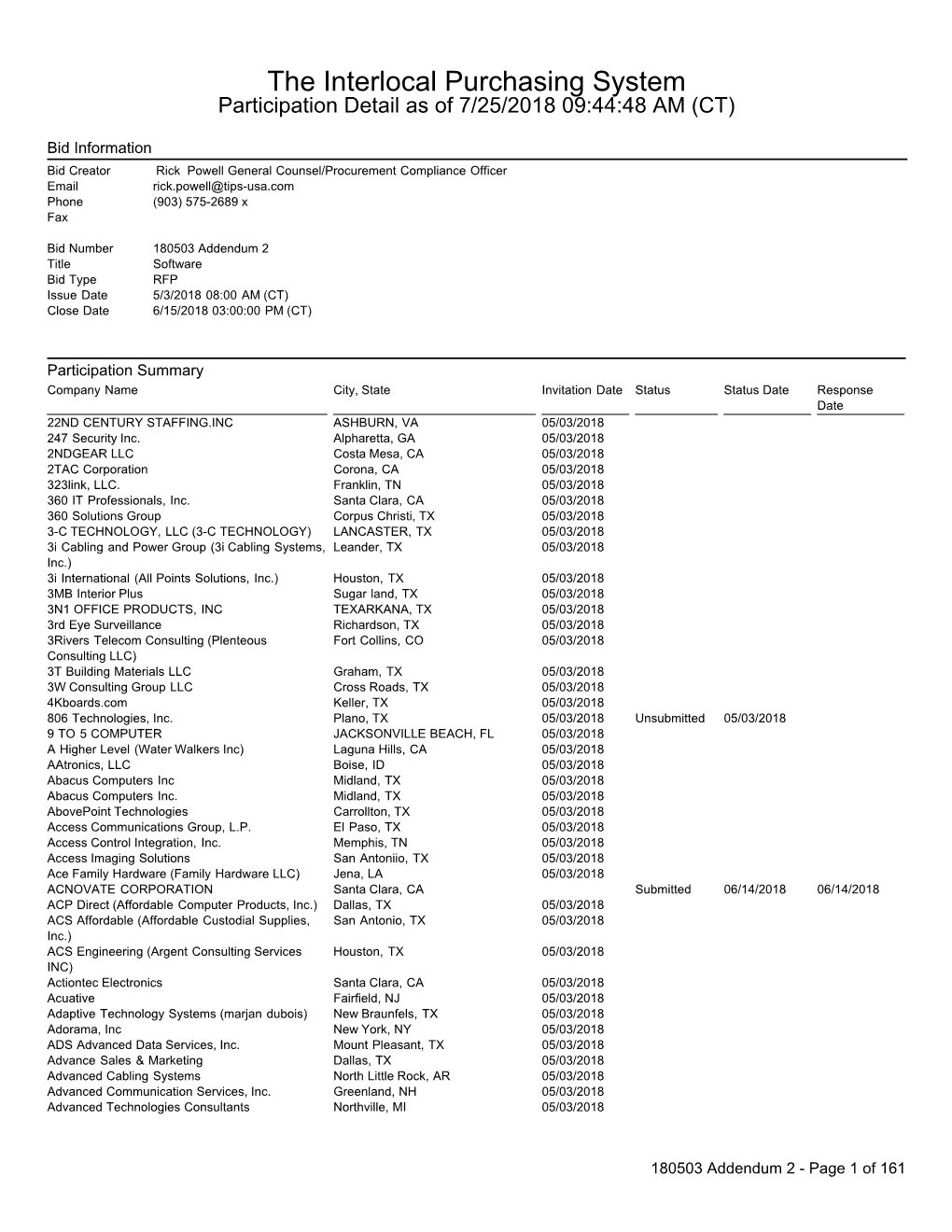 Bid Responders