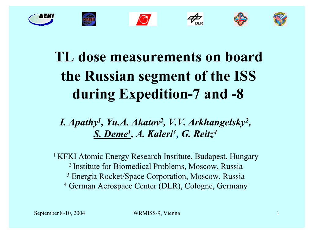 TL Dose Measurements on Board the Russian Segment of the ISS During Expedition-7 and -8