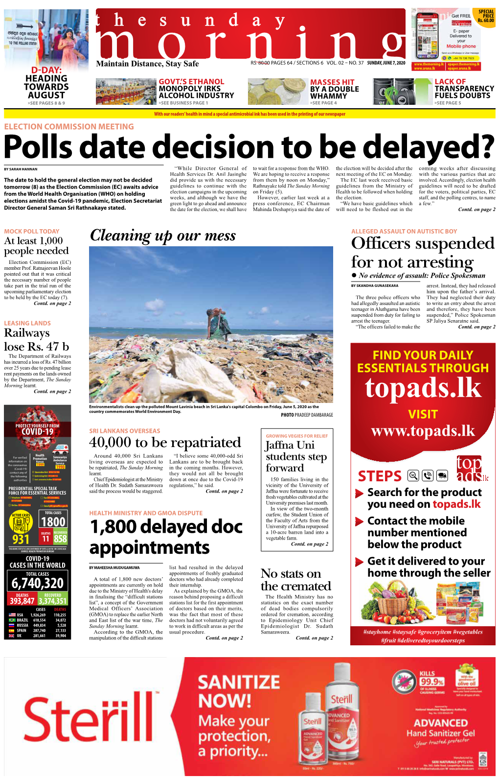 Polls Date Decision to Be Delayed? by SARAH HANNAN “While Director General of to Wait for a Response from the WHO