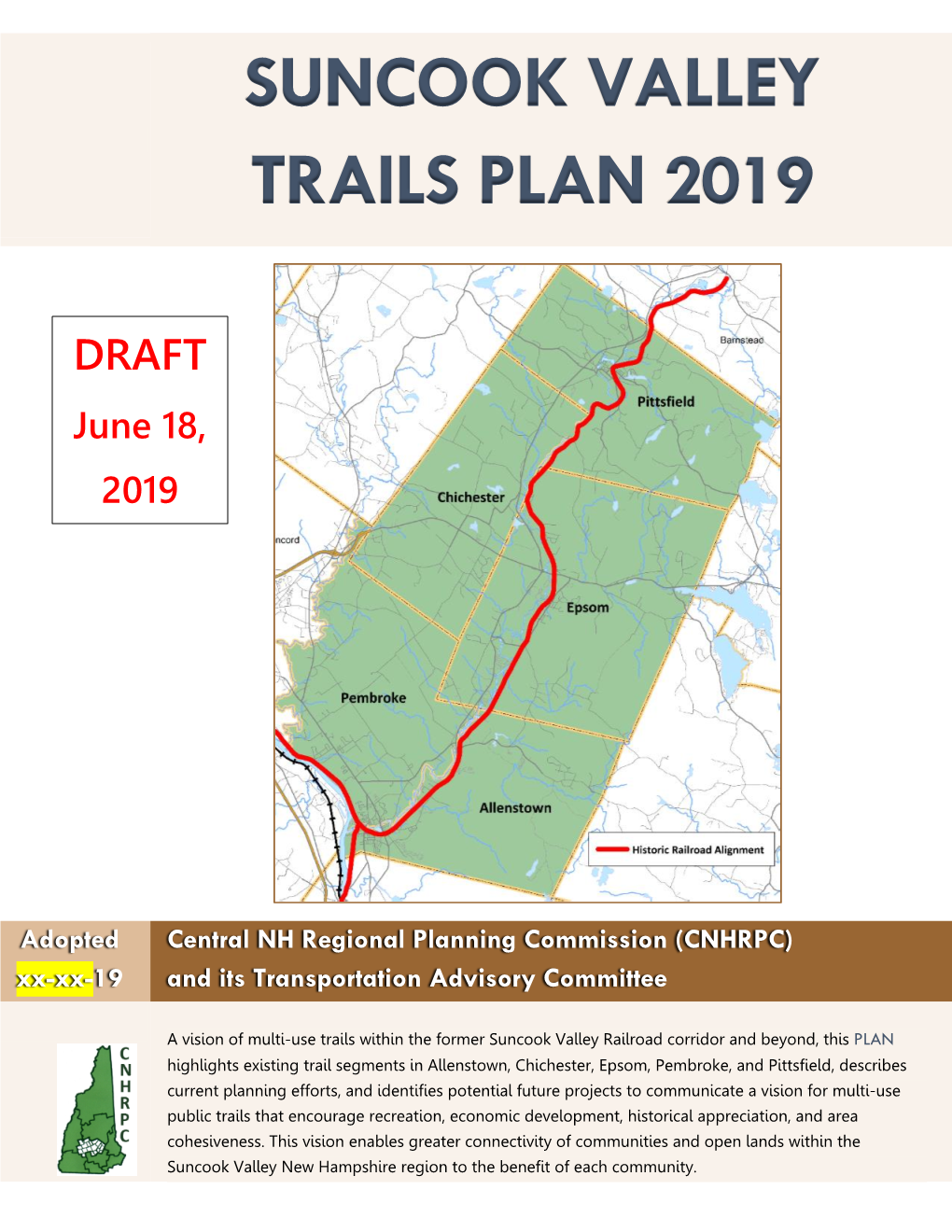 Suncook Valley Trails Plan 2019 Draft 06-18-19