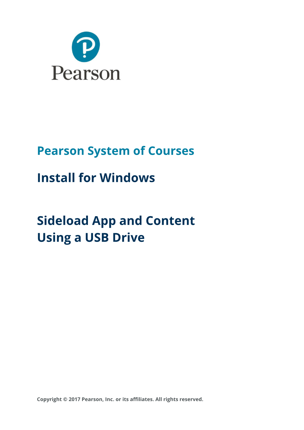 Install for Windows Sideload App and Content Using a USB Drive