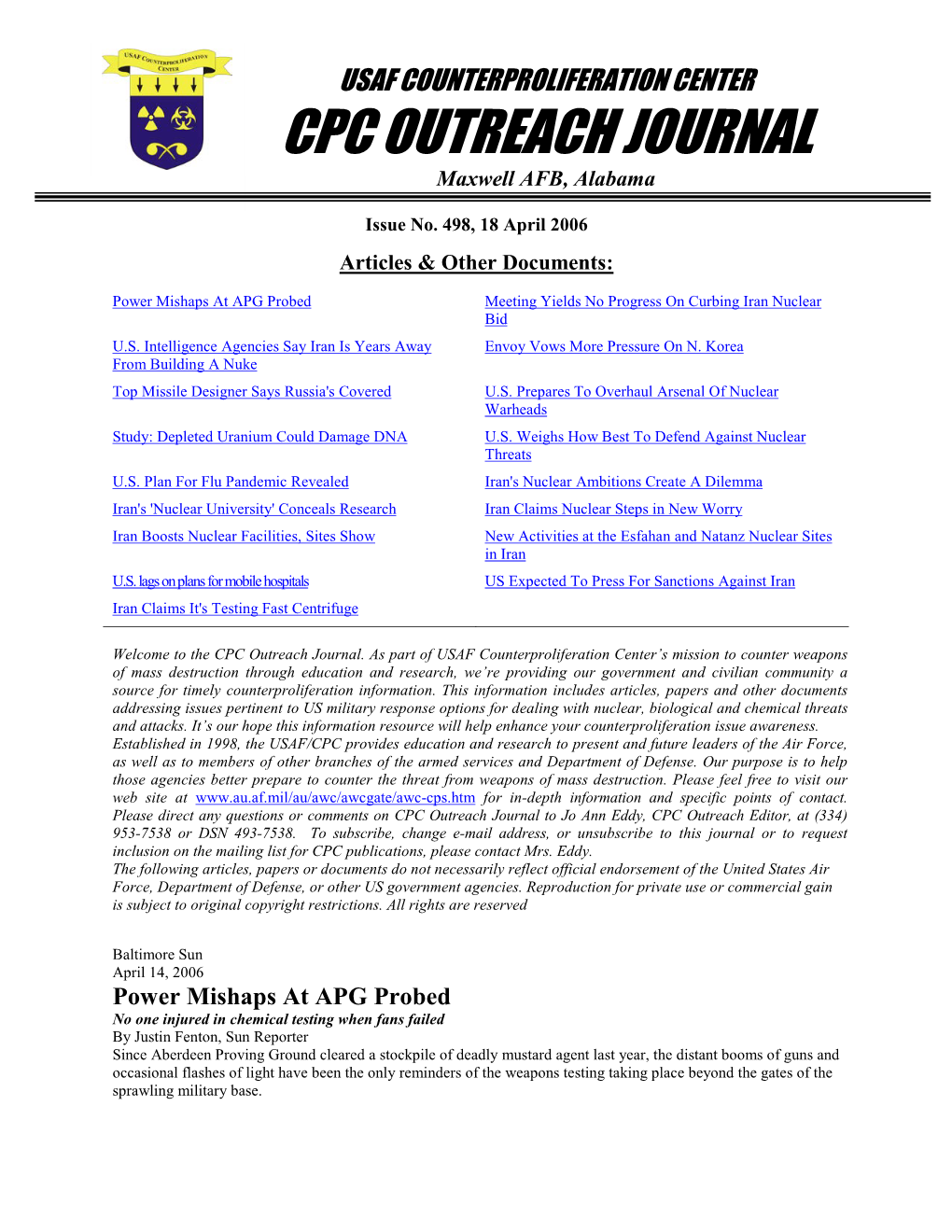 CPC Outreach Journal #498