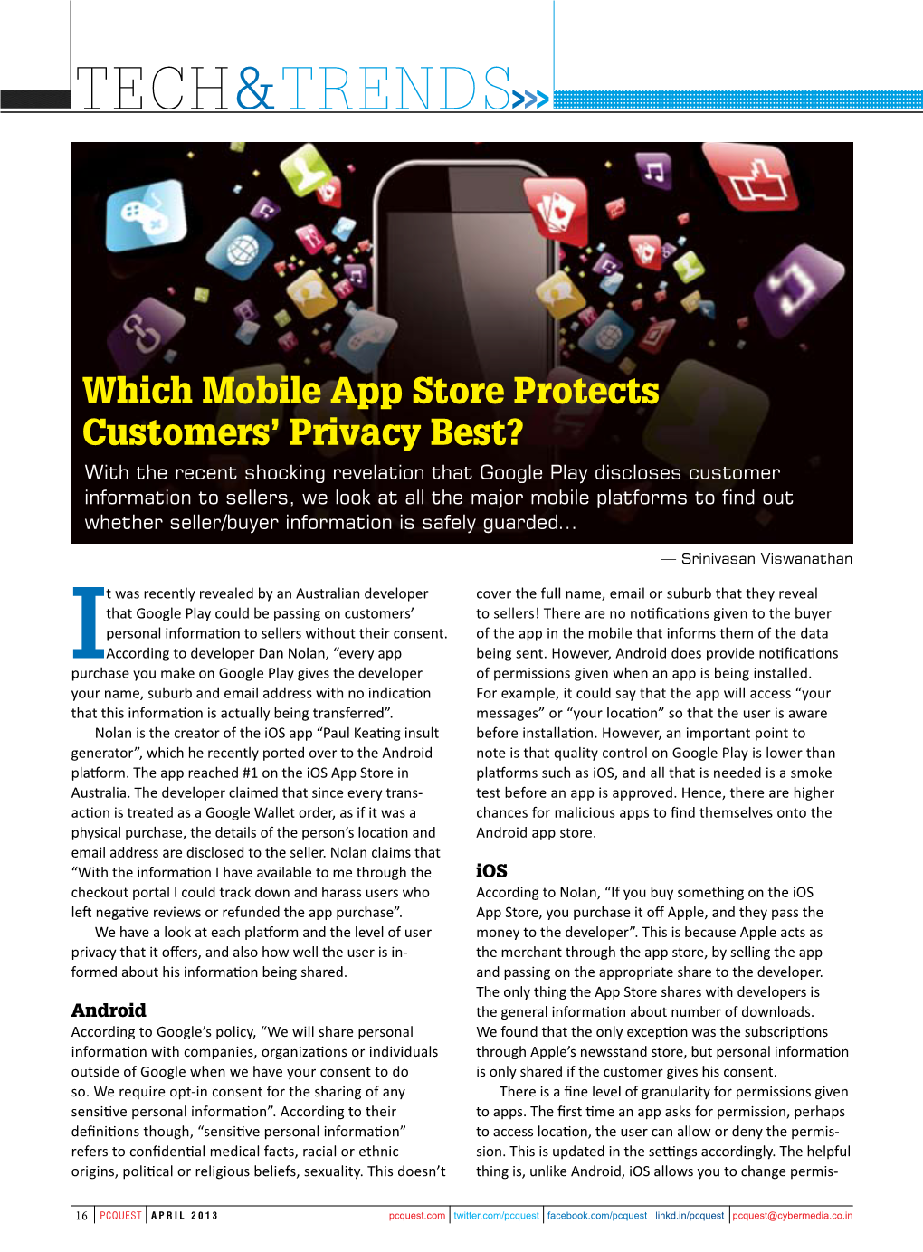 Which Mobile App Store Protects Customers' Privacy