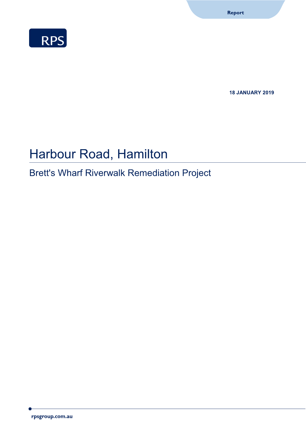 Harbour Road, Hamilton Brett's Wharf Riverwalk Remediation Project