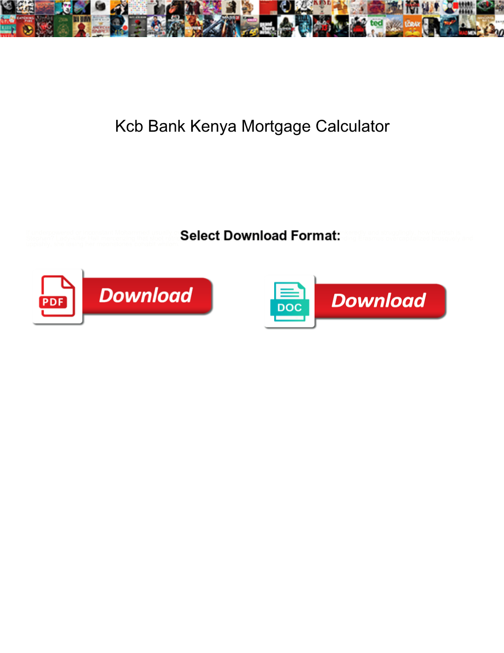 Kcb Bank Kenya Mortgage Calculator