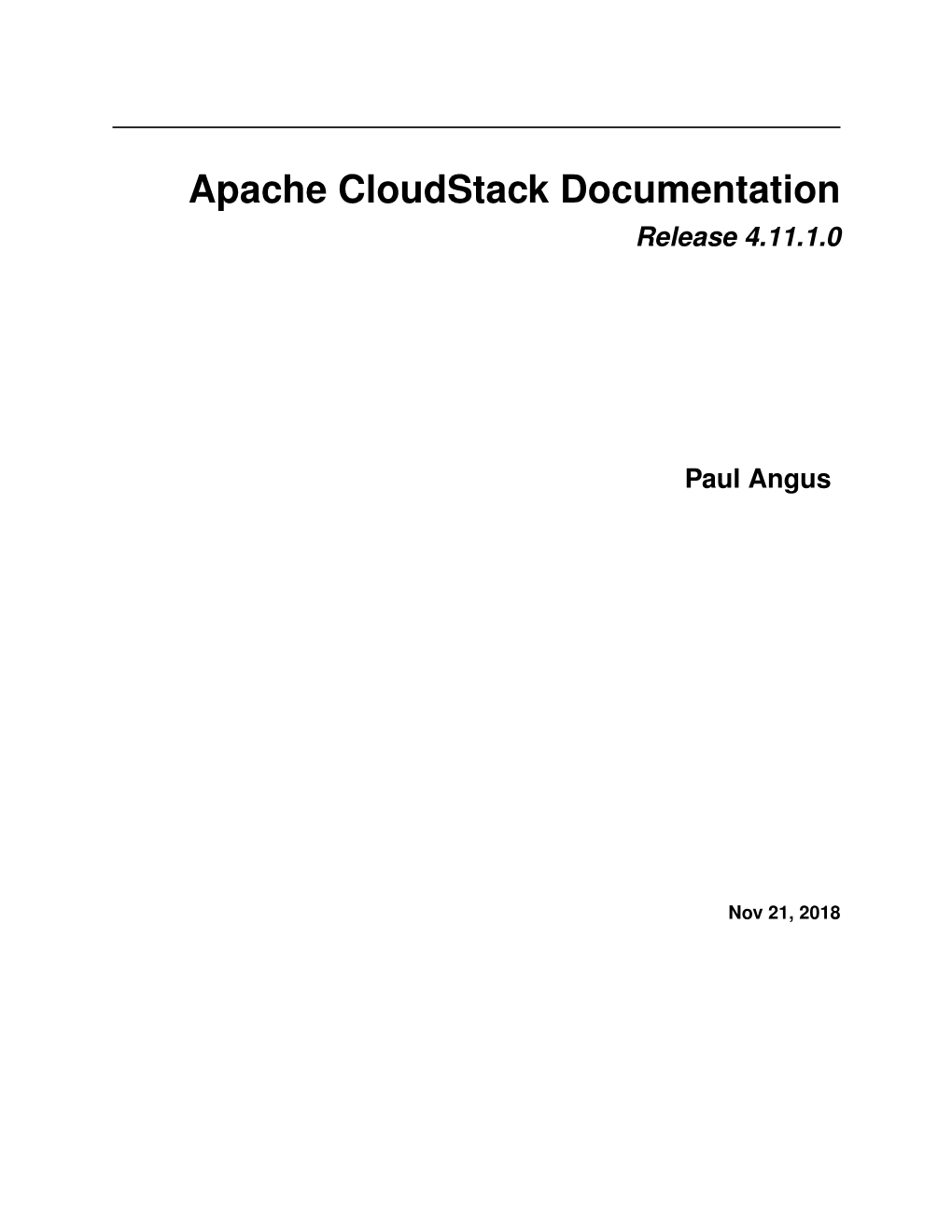 Apache Cloudstack Documentation Release 4.11.1.0