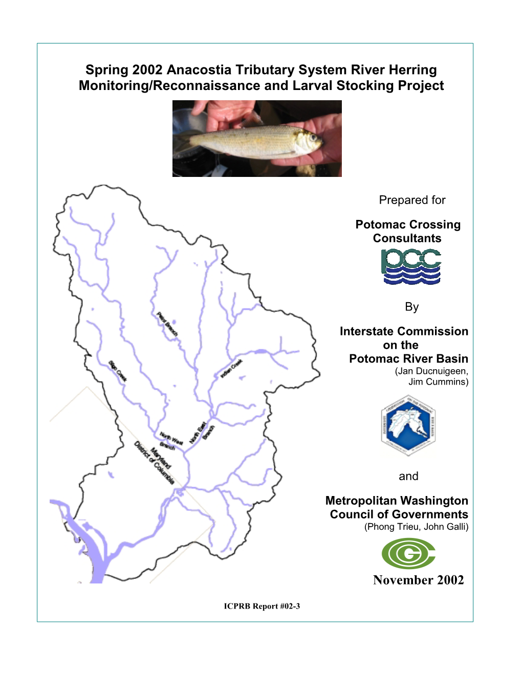 Spring 2000 Anacostia Tributary System Herring Reconnaissance