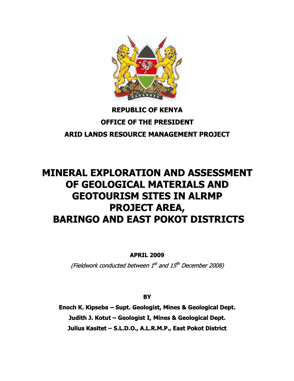 Mineral Exploration and Assessment of Geological