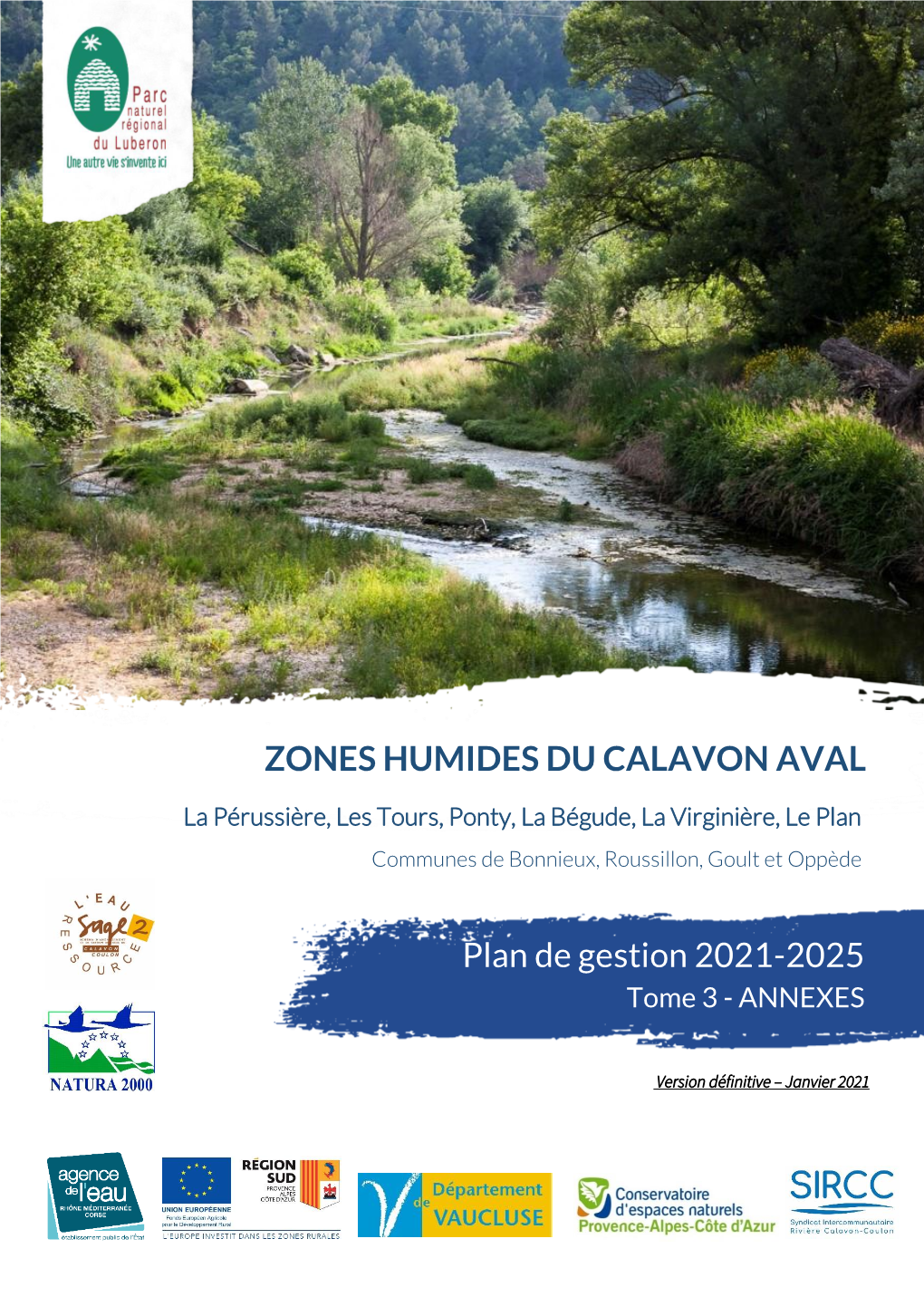 ZONES HUMIDES DU CALAVON AVAL Plan De Gestion 2021-2025