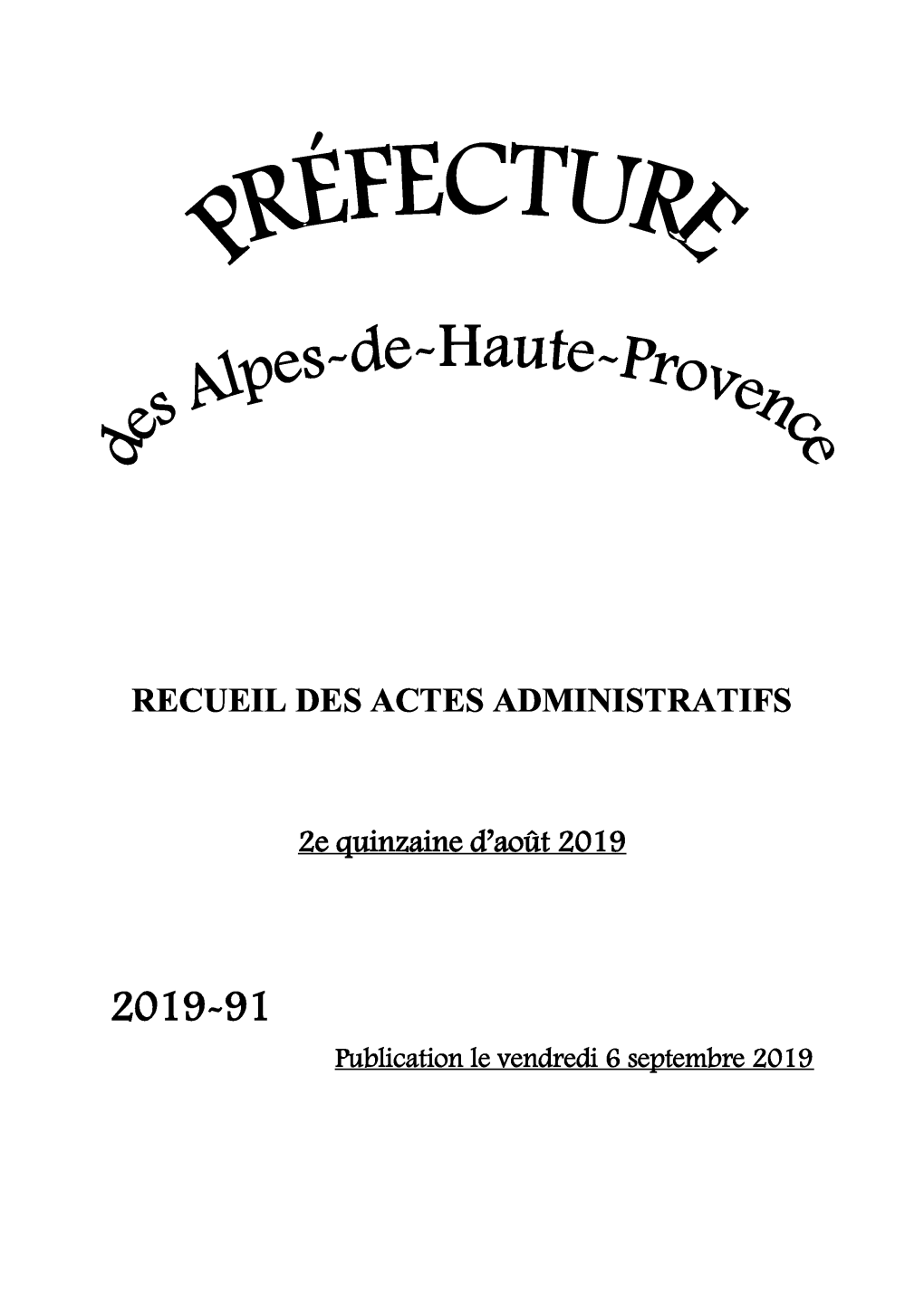 Recueil Des Actes Administratifs