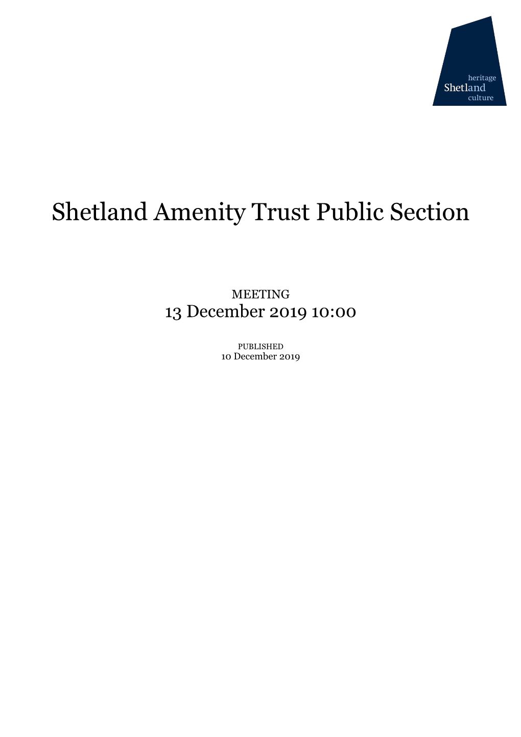 Shetland Amenity Trust Public Section