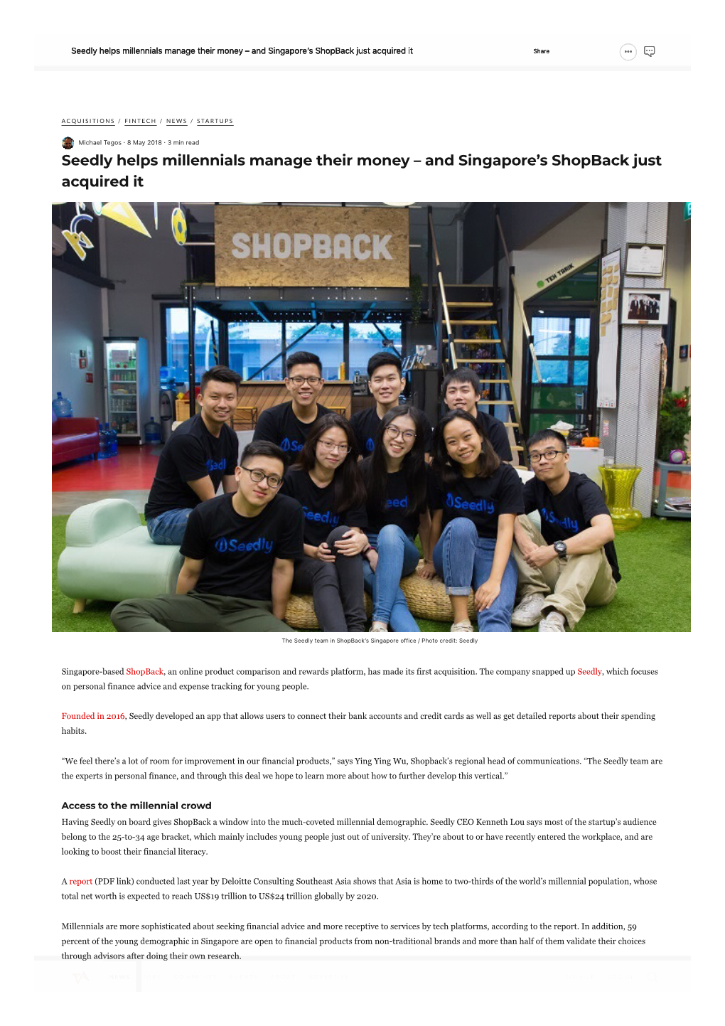And Singapore's Shopback Just Acquired It