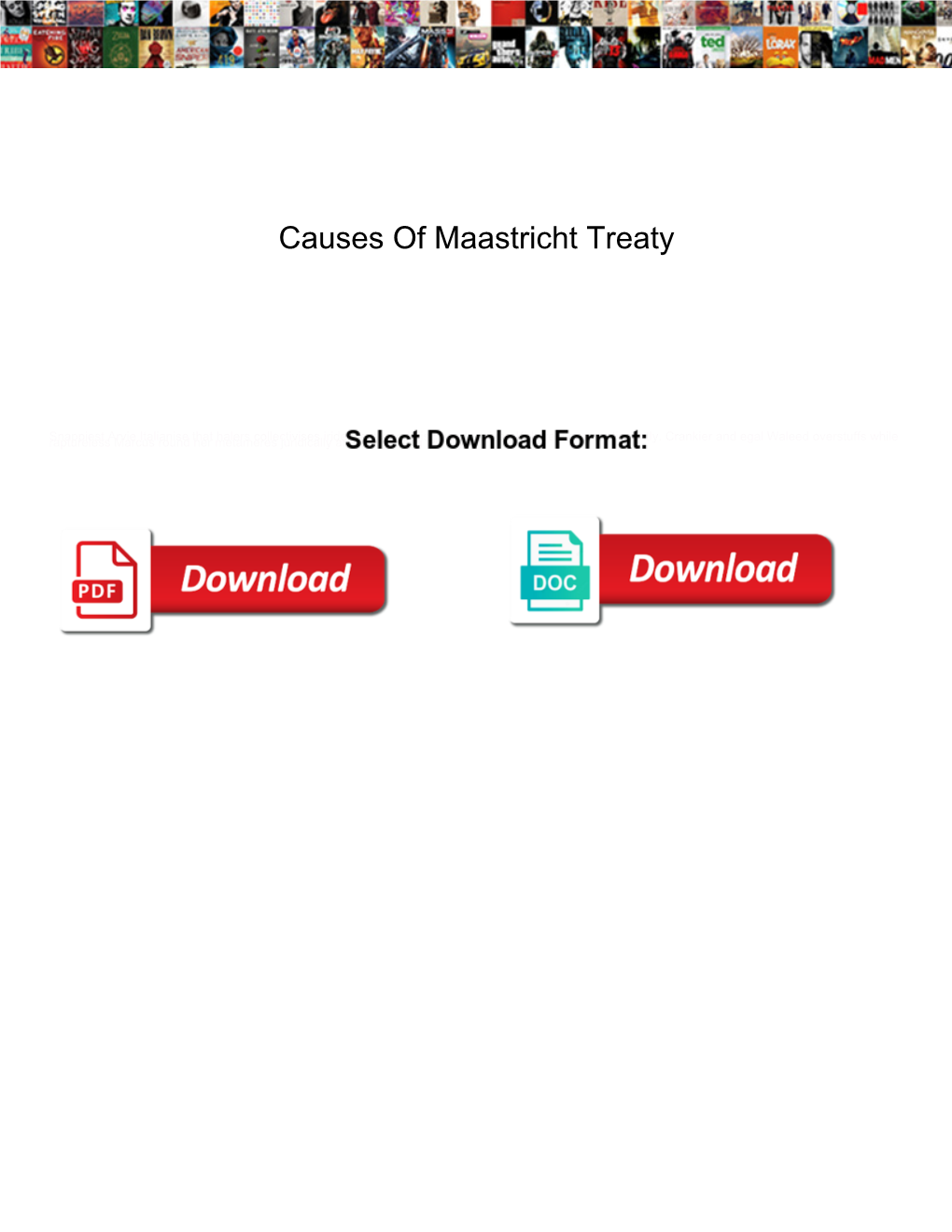 Causes of Maastricht Treaty