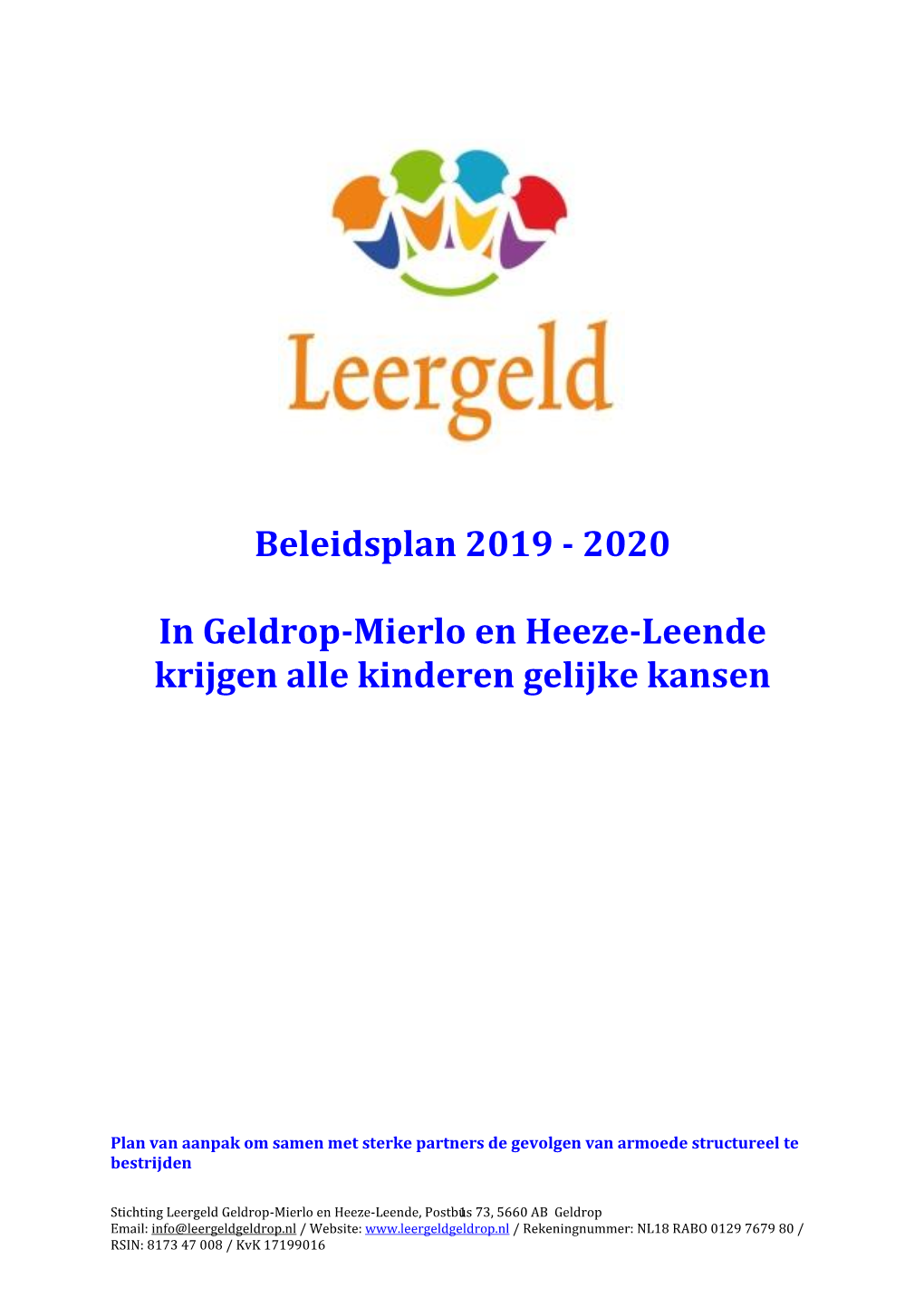 Beleidsplan 2019 - 2020