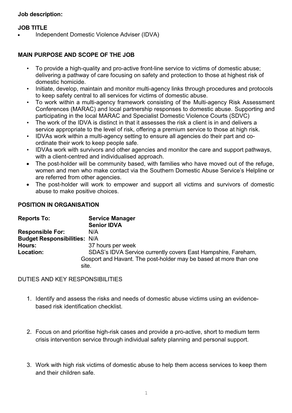 Job Description Template s8