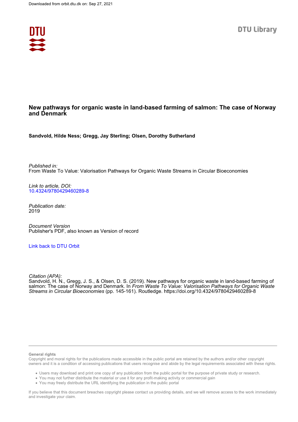 From Waste to Value: Valorisation Pathways for Organic Waste Streams in Circular Bioeconomies