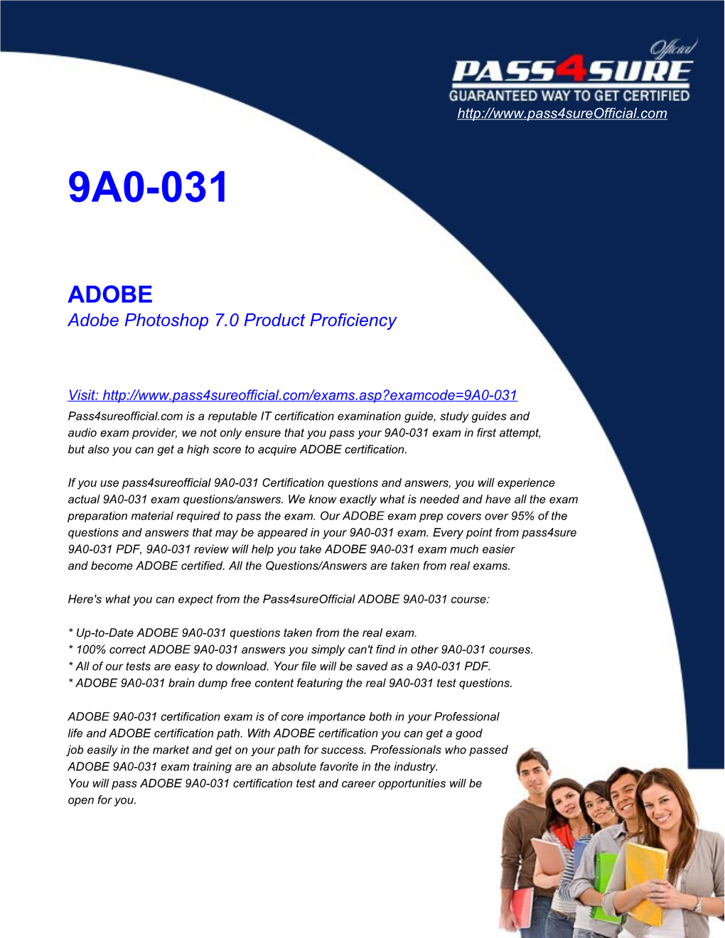 Adobe Photoshop 7.0 Product Proficiency