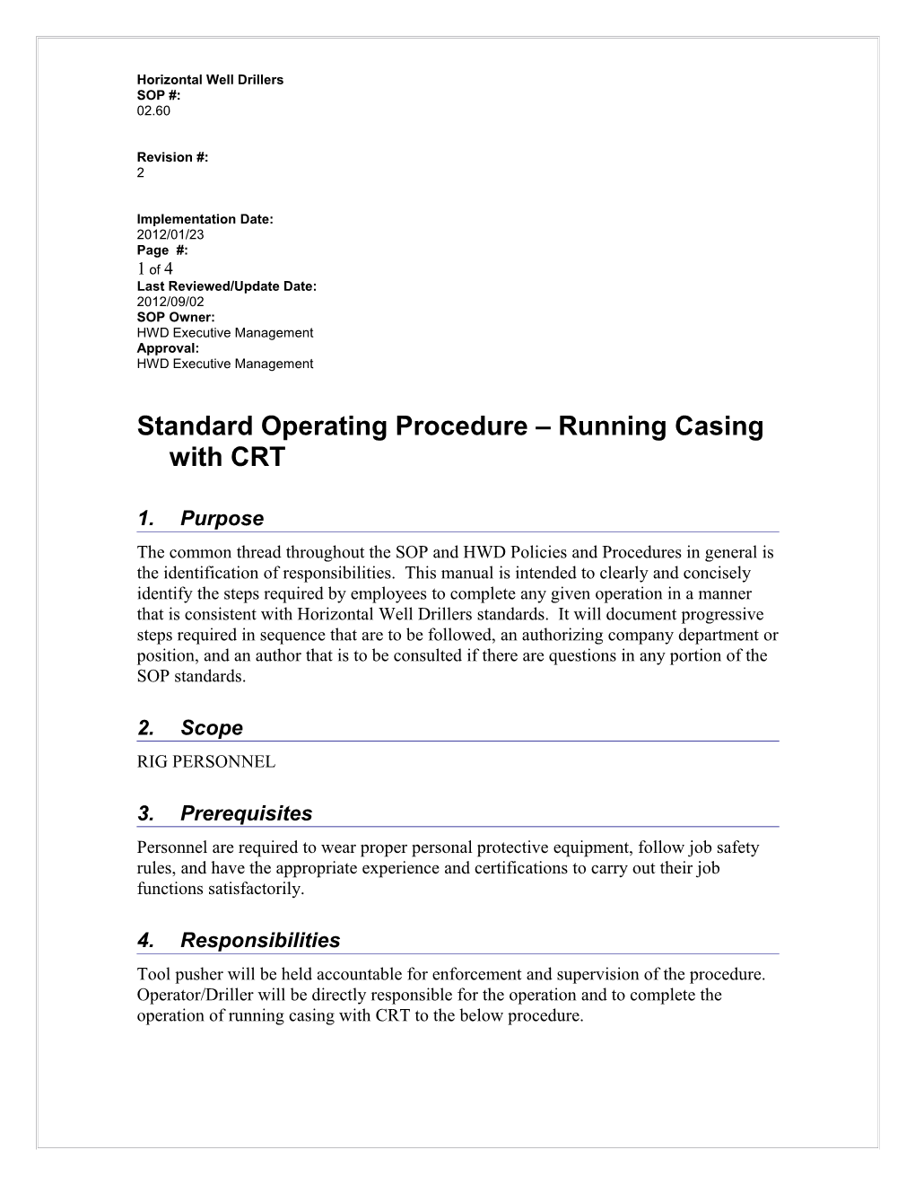 Standard Operating Procedure s27