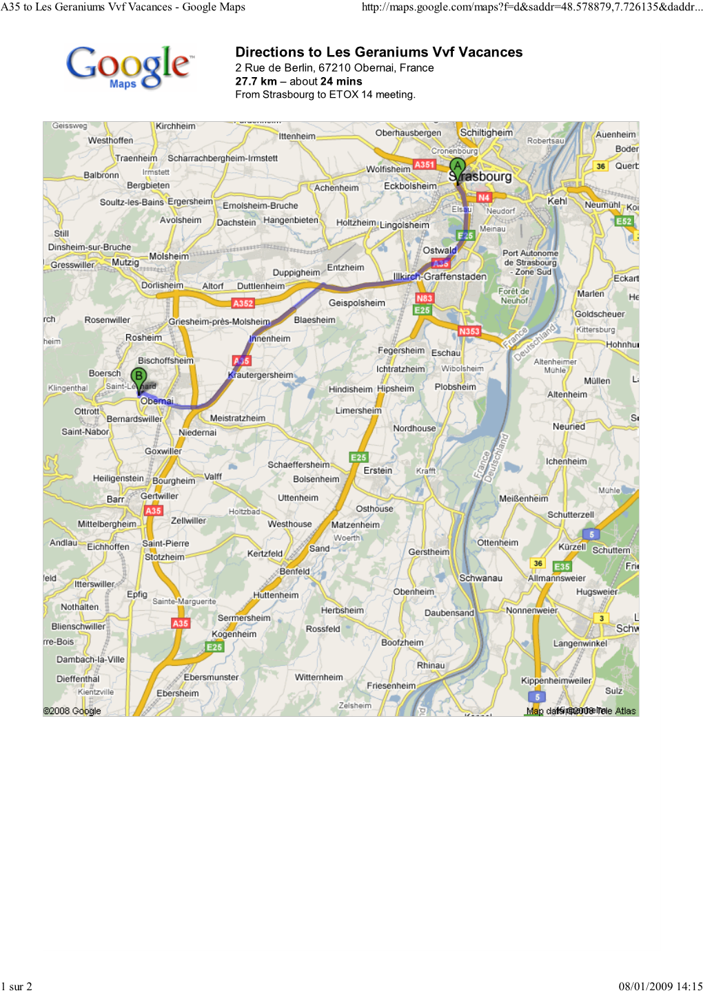 How to Reach Obernai by Car from Strasbourg