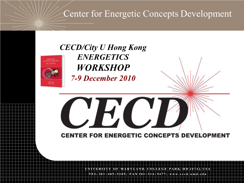 Center for Energetic Concepts Development