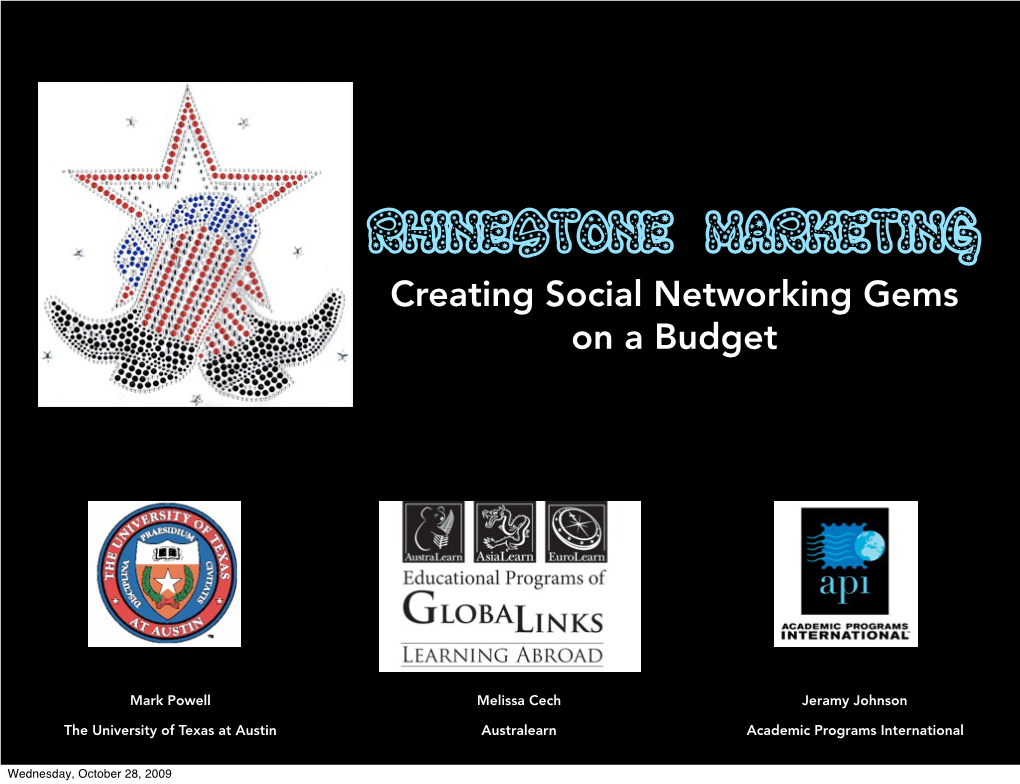 Creating Social Networking Gems on a Budget