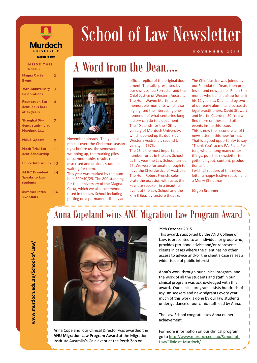 School of Law Newsletter