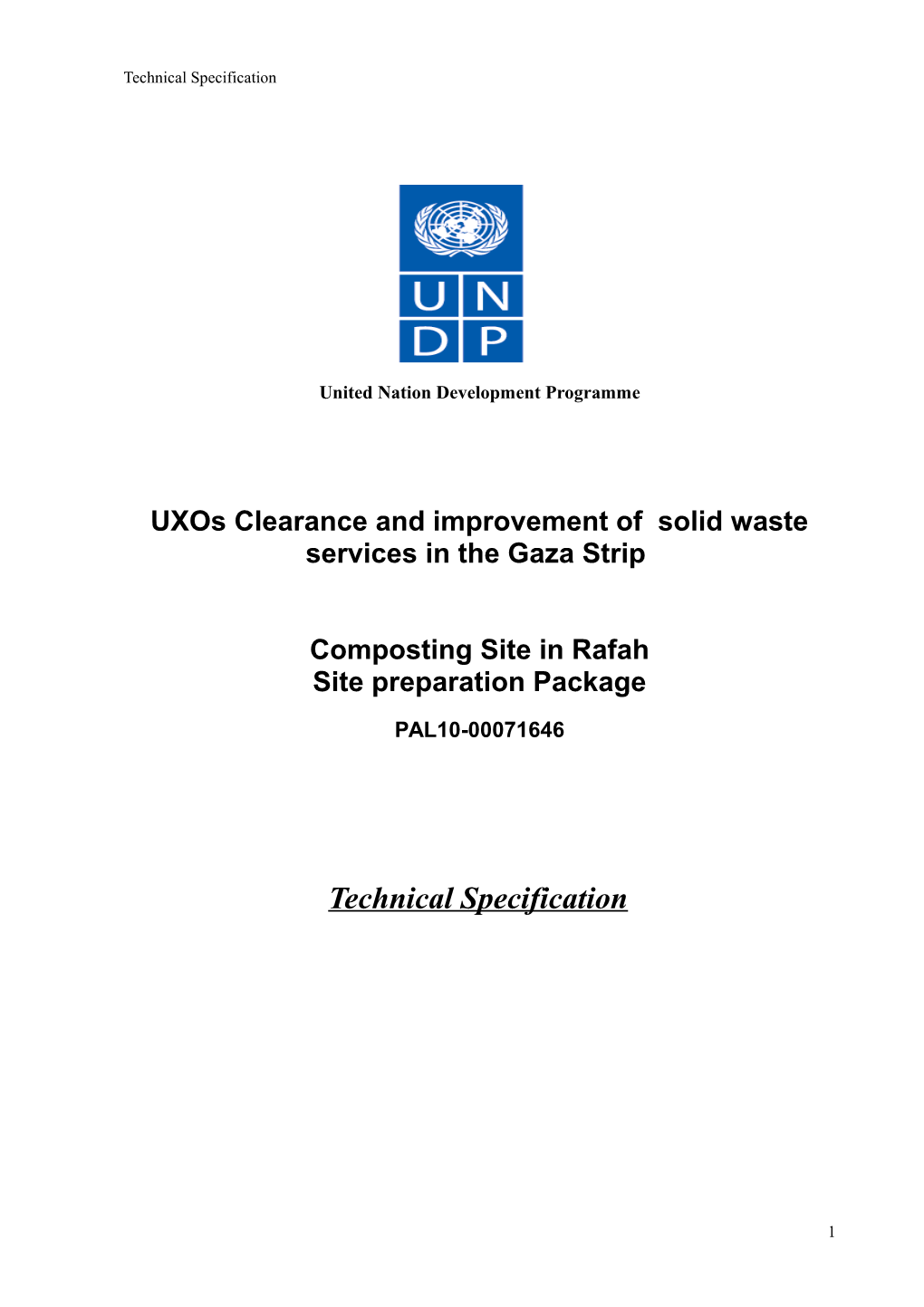 Uxos Clearance and Improvement of Solid Waste Services in the Gaza Strip