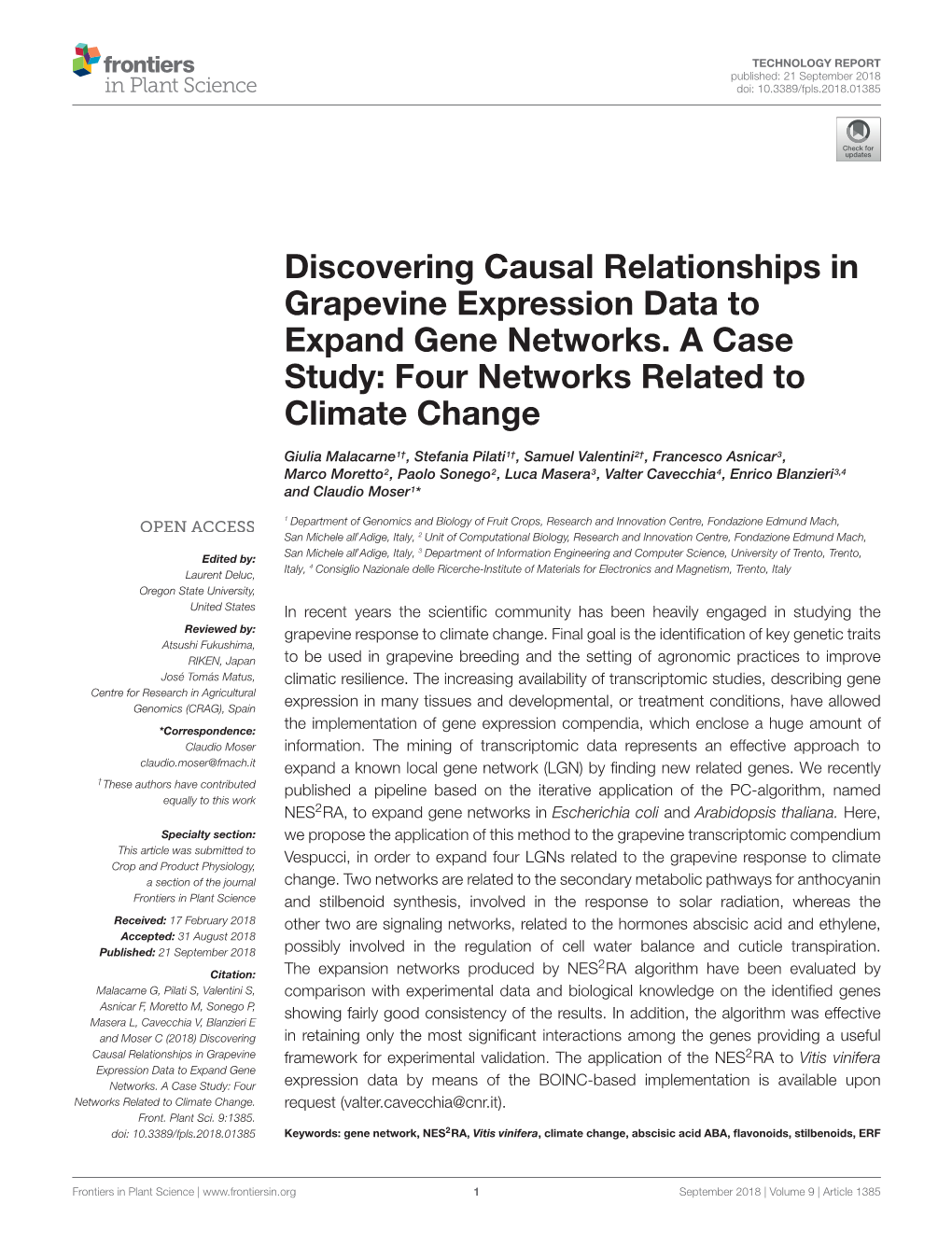 Discovering Causal Relationships in Grapevine Expression Data to Expand Gene Networks