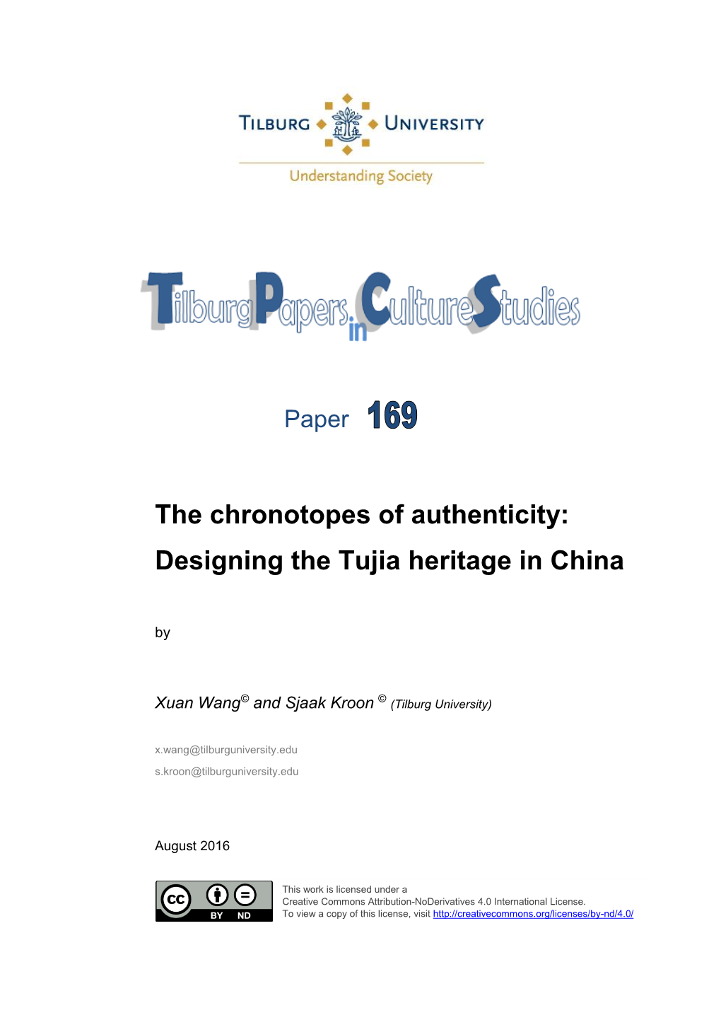 The Chronotopes of Authenticity: Designing the Tujia Heritage in China
