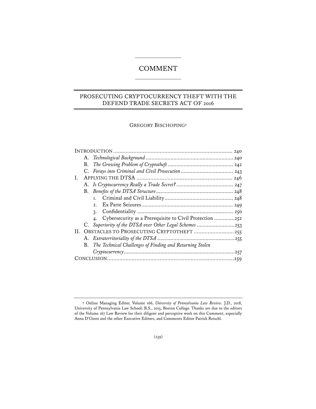 Prosecuting Cryptocurrency Theft with the Defend Trade Secrets Act of 2016