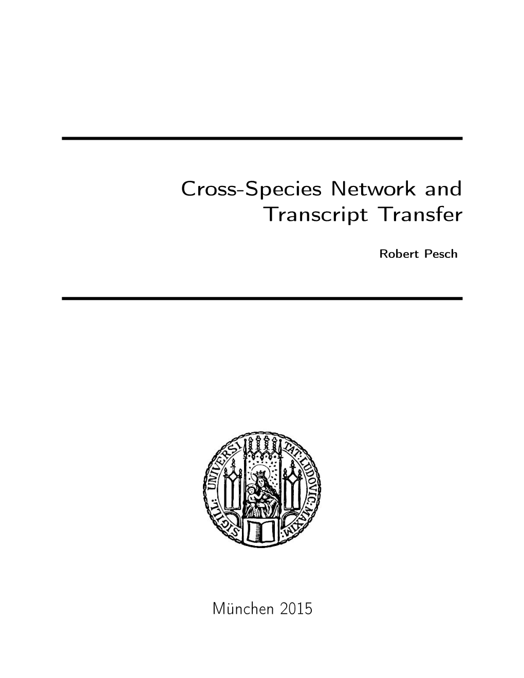 Cross-Species Network and Transcript Transfer