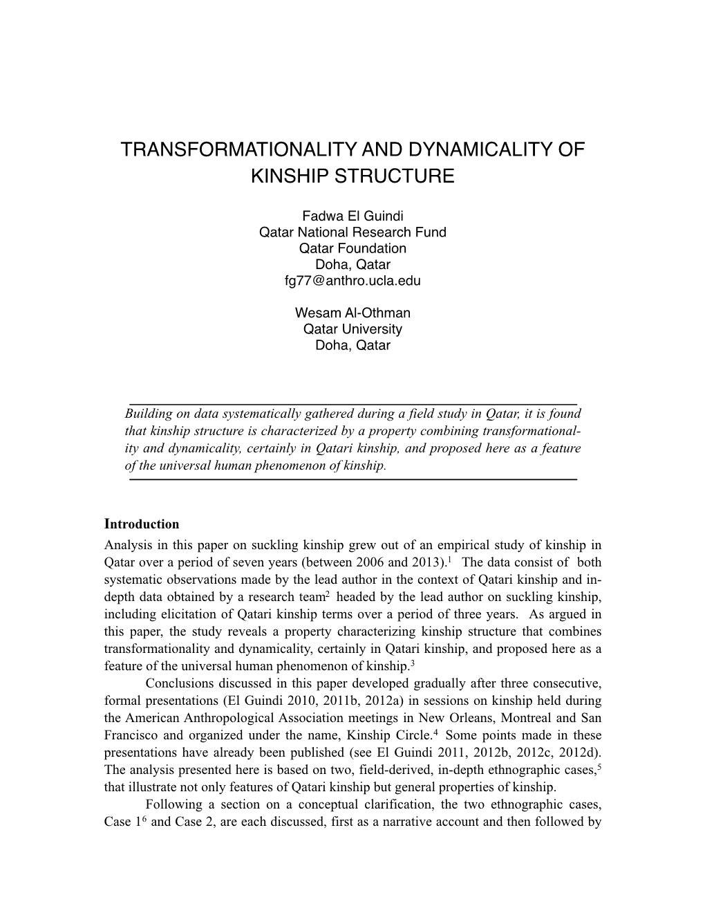 Transformationality and Dynamicality of Kinship Structure