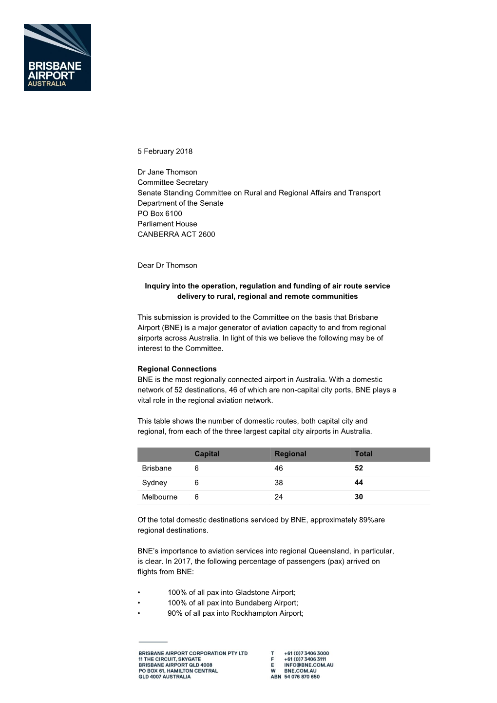 The Operation, Regulation and Funding of Air Route Service Delivery to Rural, Regional and Remote Communities