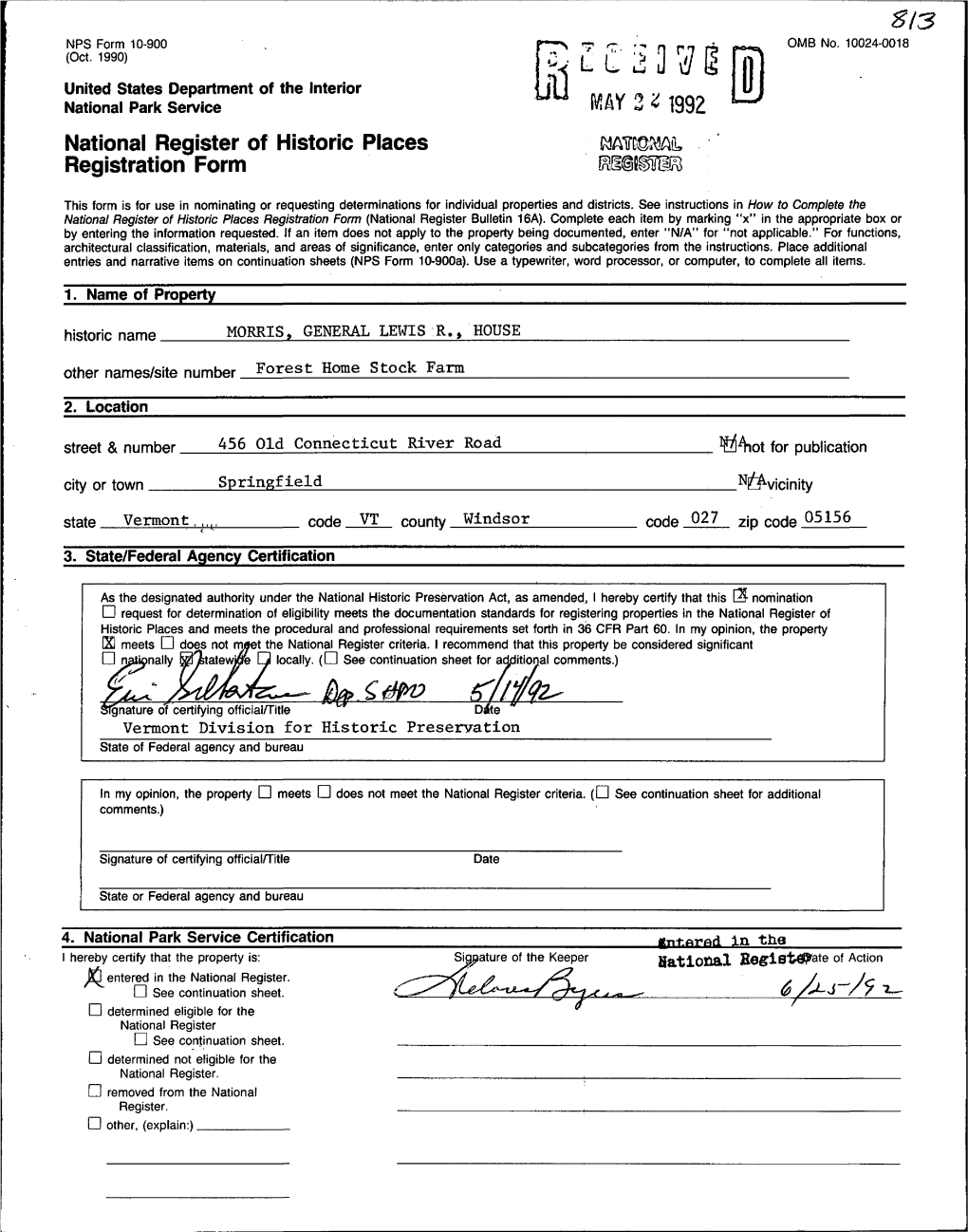 National Register of Historic Places Continuation Sheet Gen