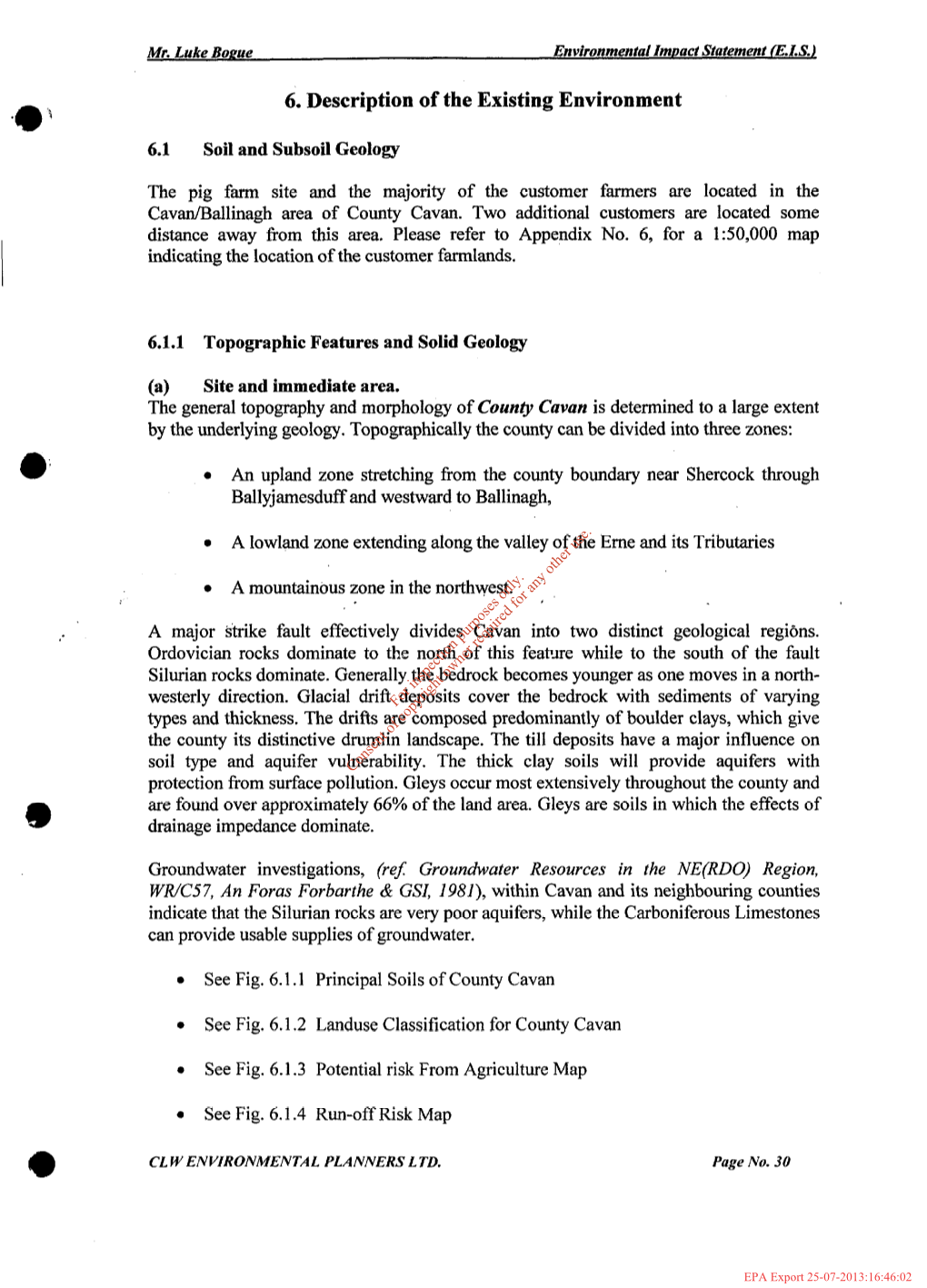 6. Description of the Existing Environment