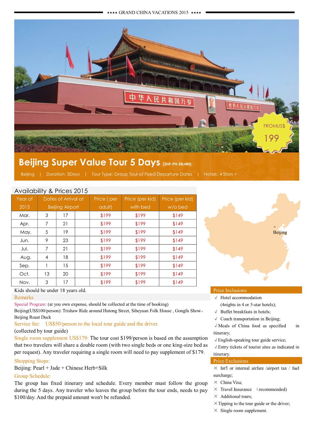 Grand China Vacations 2013