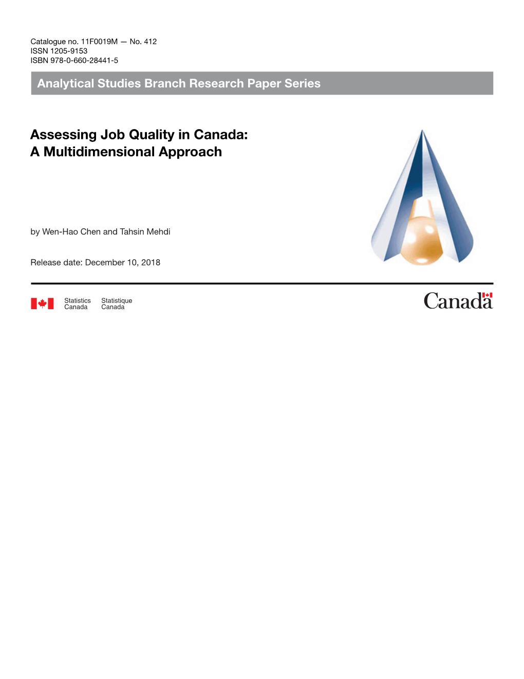 Assessing Job Quality in Canada: a Multidimensional Approach