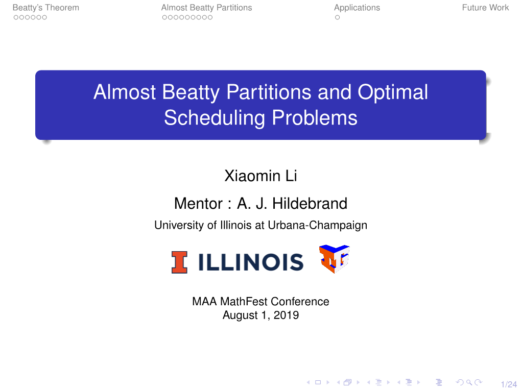 Almost Beatty Partitions and Optimal Scheduling Problems