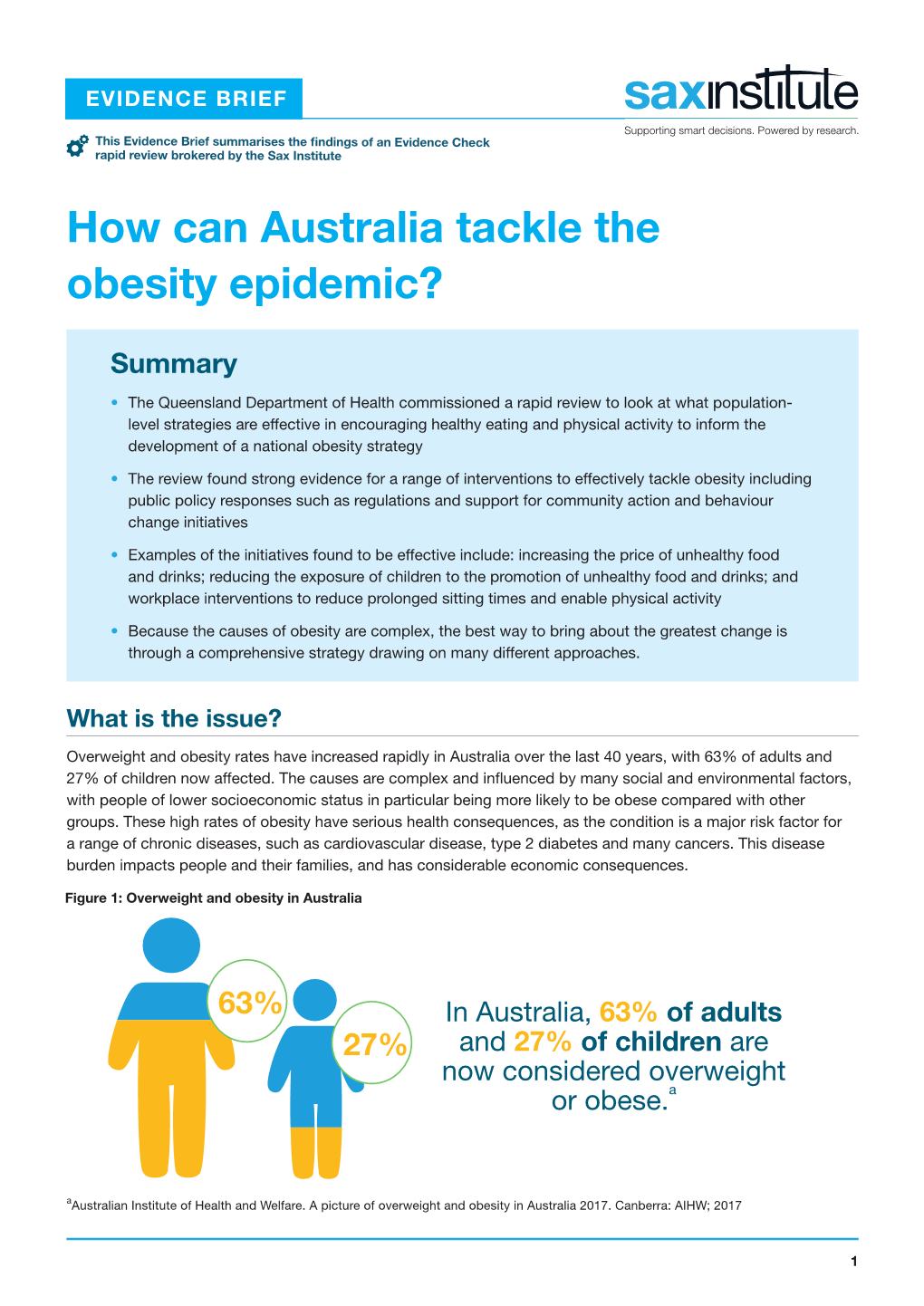 How Can Australia Tackle the Obesity Epidemic?